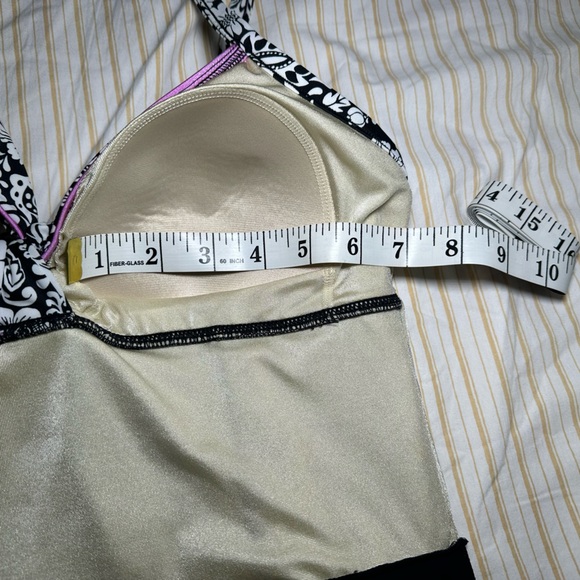 It Figures! One Piece Bathing Suit Womens 12 Tankini Style Padded Top Nylon - Picture 10 of 11